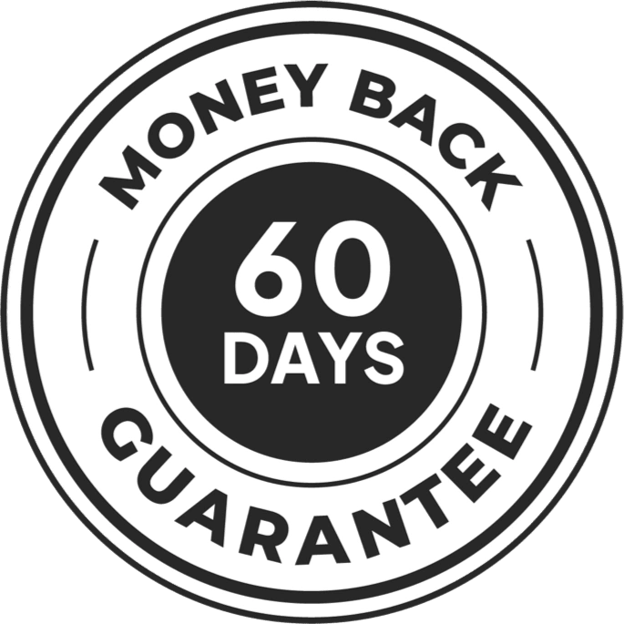Jelly Rock 60-day money-back guarantee badge
